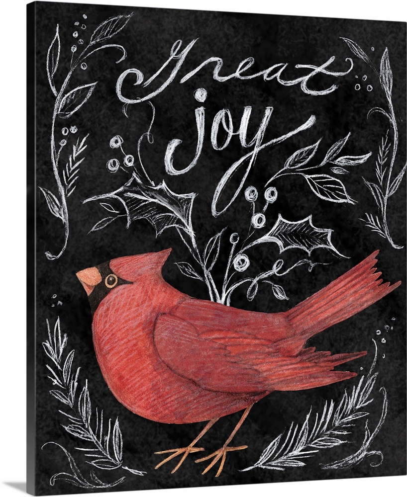 This wonderful chalkboard cardinal makes for a charming winter accent.