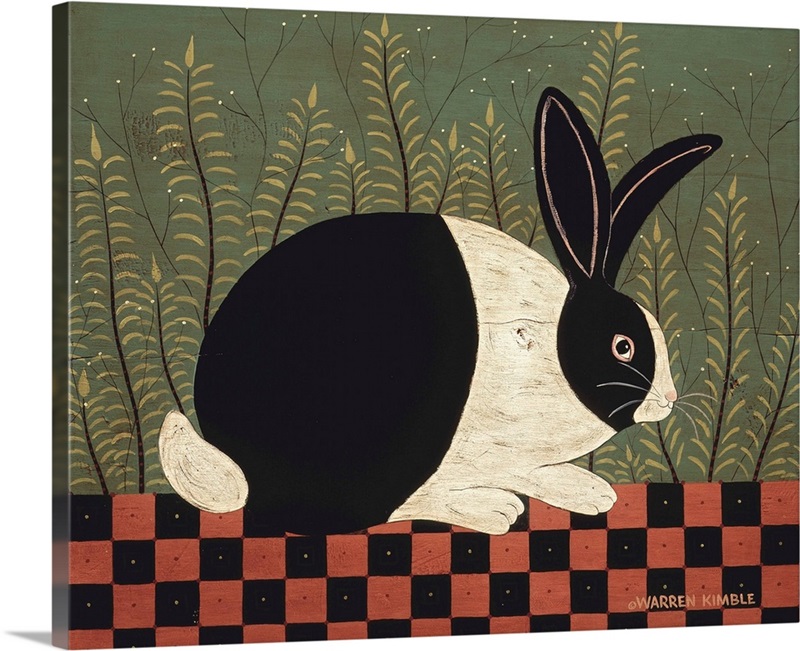Checkerboard Bunny | Great Big Canvas