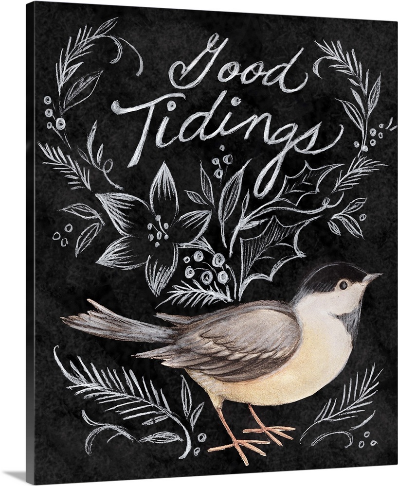 This wonderful chalkboard chickadee makes for a charming winter accent.