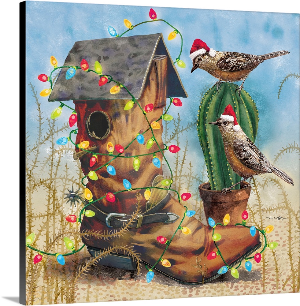 Bring a cowboy vibe into your holiday decor with this decorated boot!