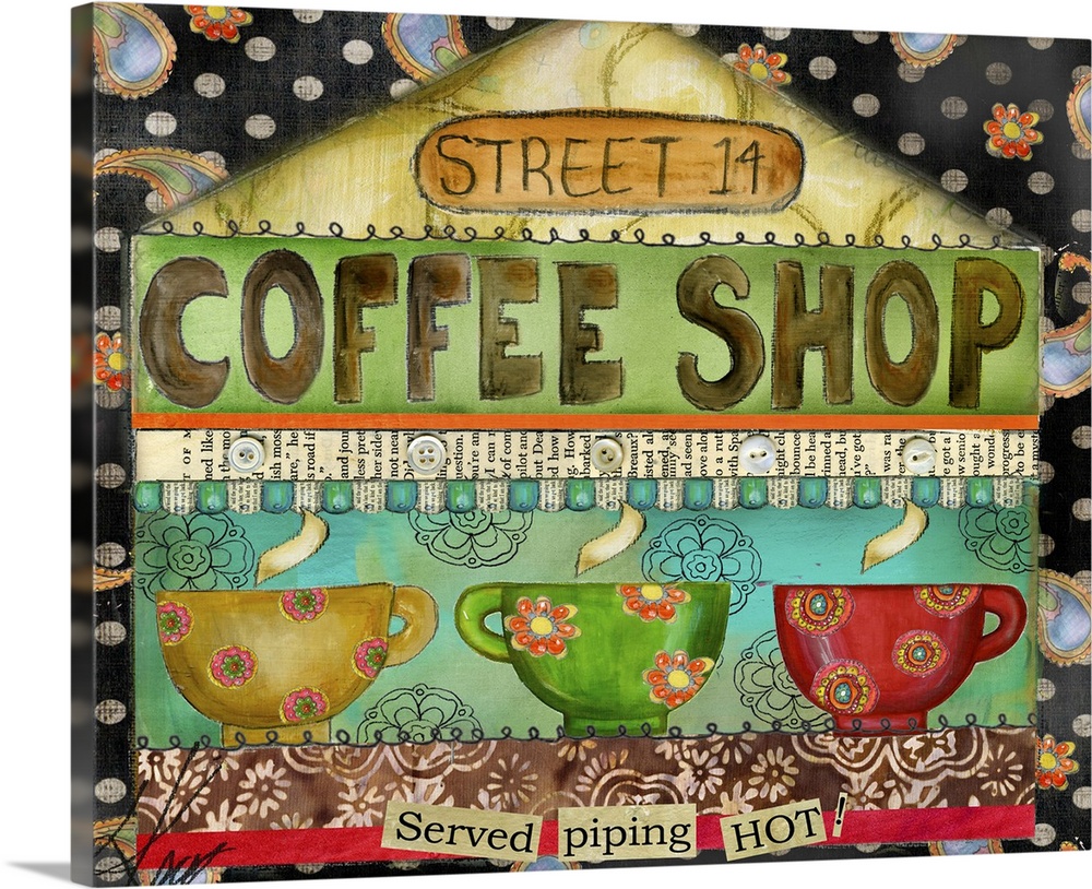 Coffee addicts will love this coffee-themed art.