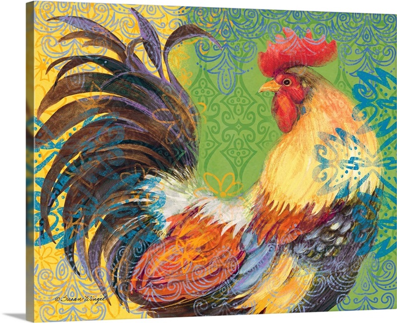 Colorful Rooster | Great Big Canvas