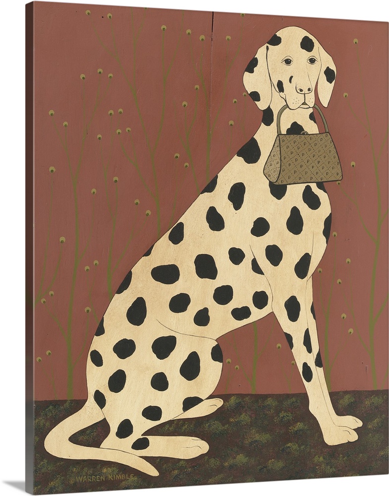Americana dog scene by renowned folk artist Warren Kimble