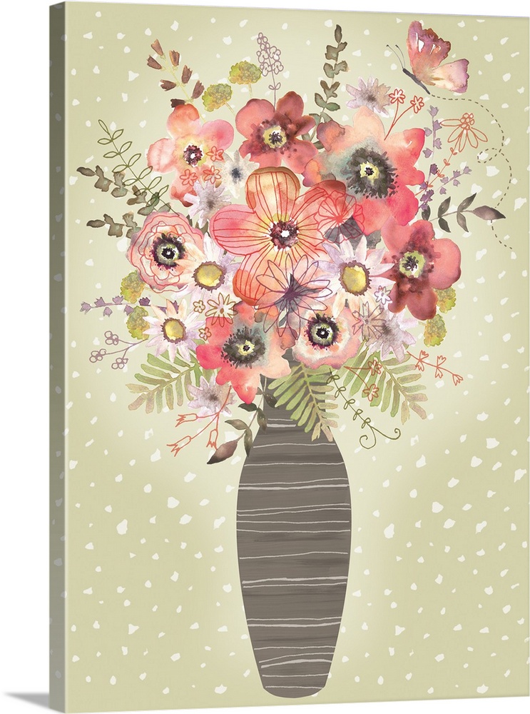 Sweet floral vase adds a simple but iconic design statement!
