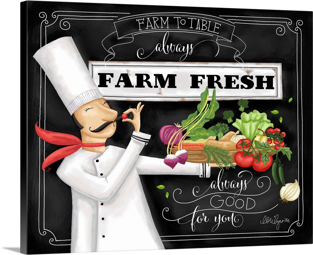 A fun and whimsical chef celebrates the joy of fresh food!