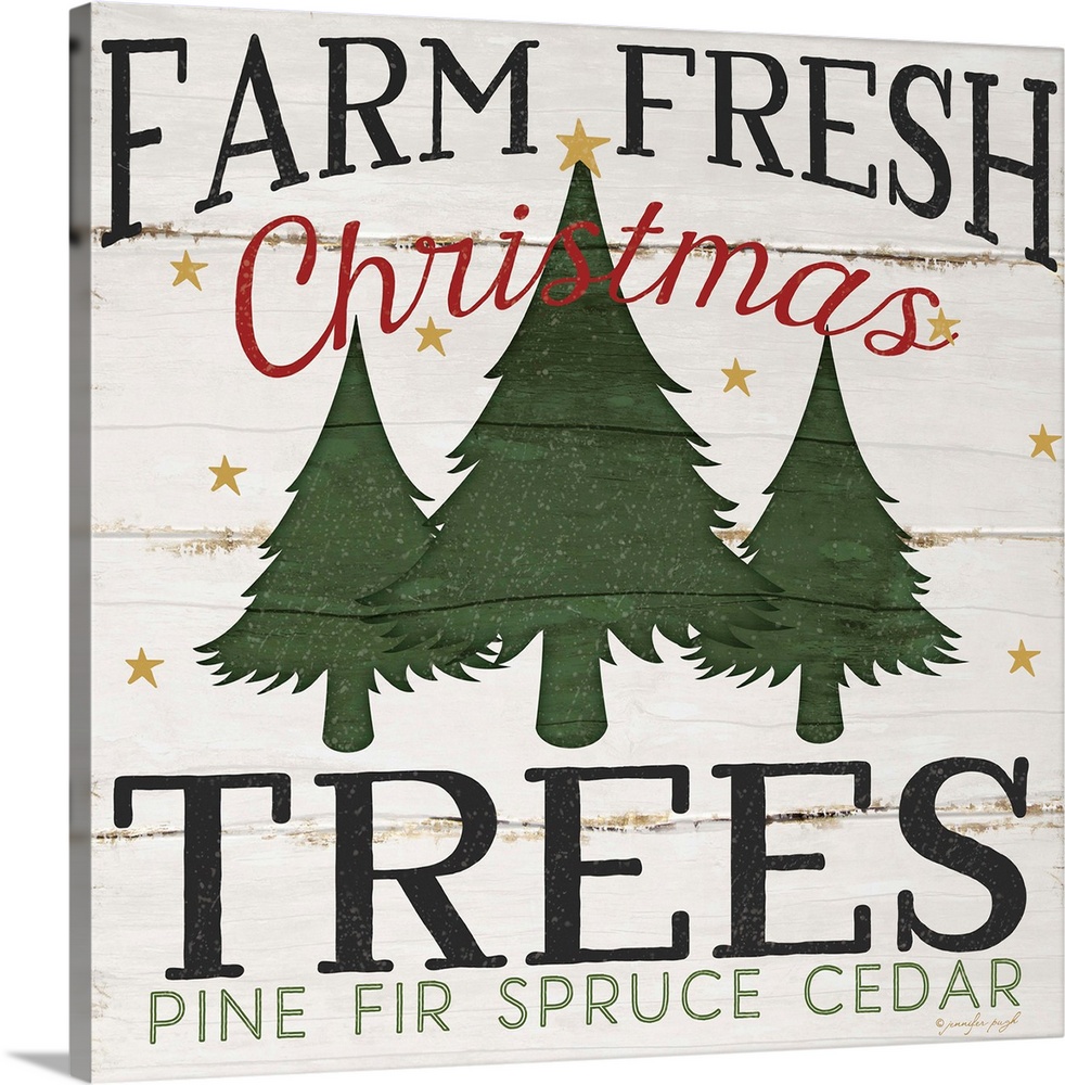 Christmas themed typography artwork in festive seasonal colors.