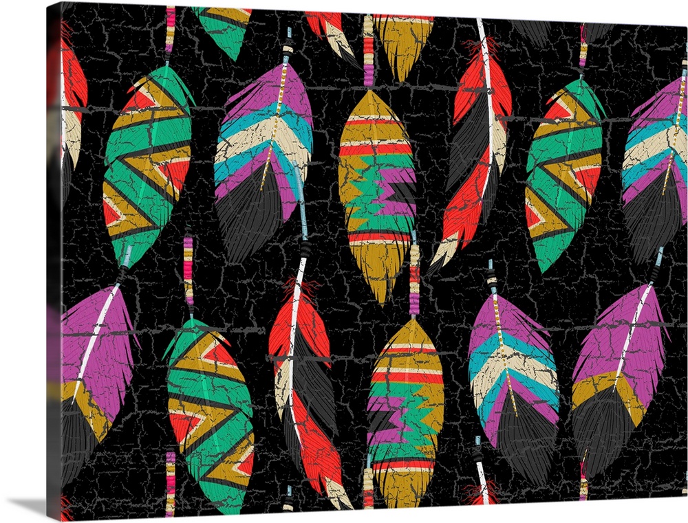 Native American heritage is the inspiration for these colorful feathers.