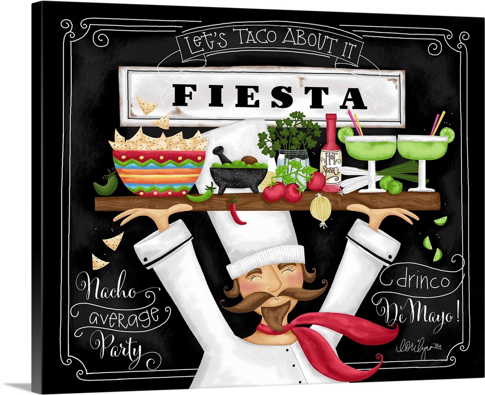 A fun and whimsical chef celebrates Fiesta time!