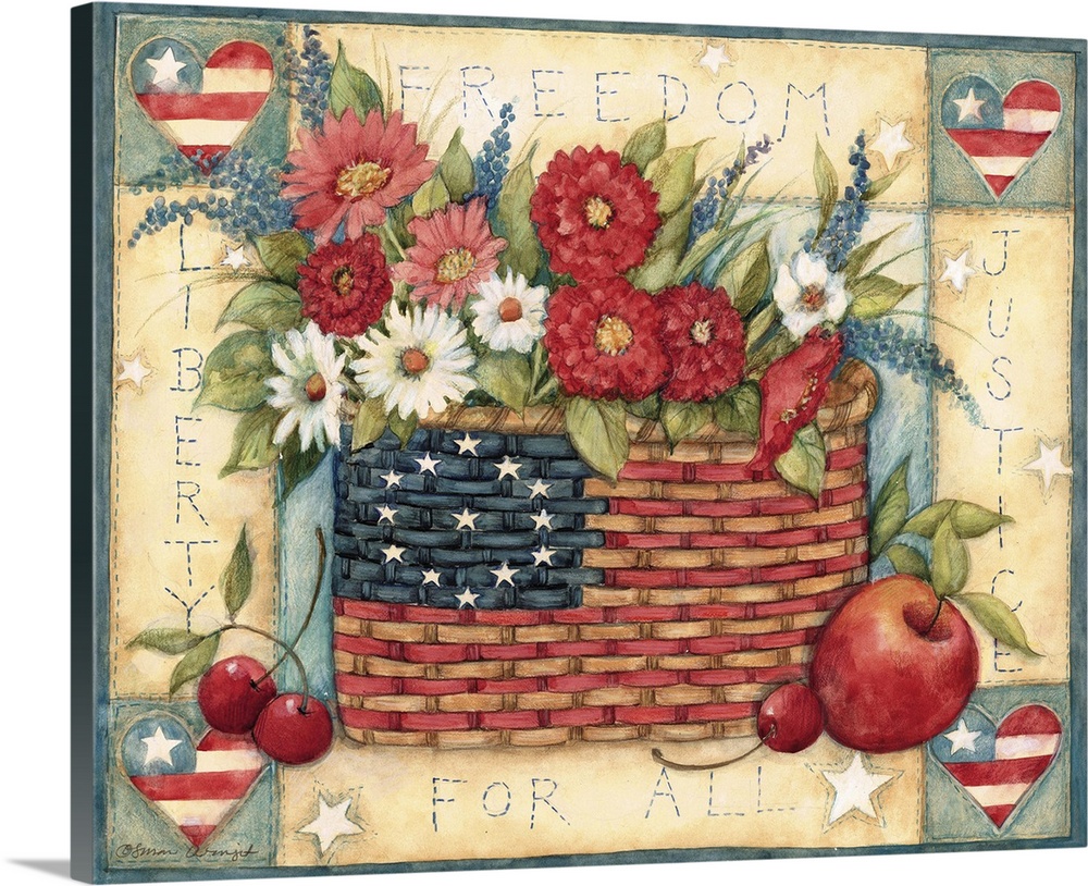 Pretty country basket evokes lovely Americana spirit
