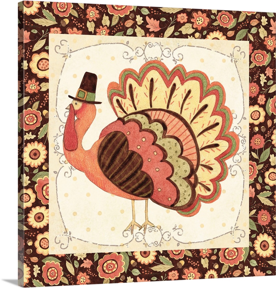 A charming primitive Thanksgiving motif for your seasonal accent!