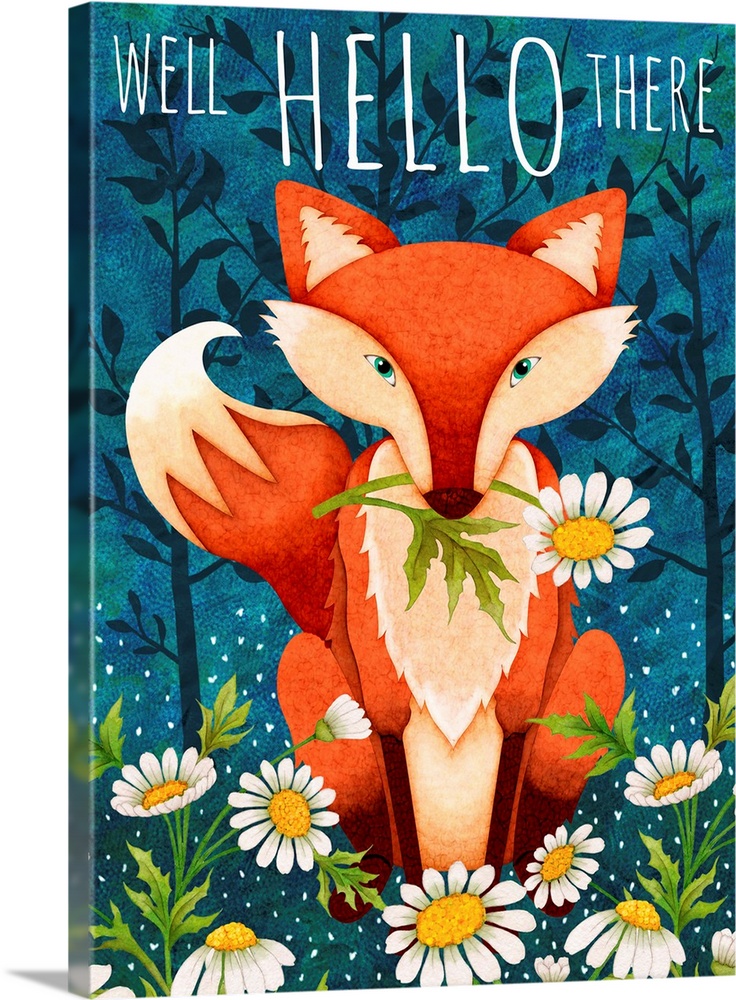 The ever-popular fox is the star of this kid-friendly piece of art!