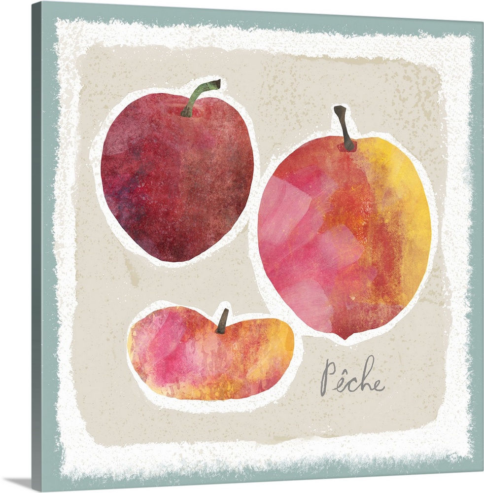 This simple yet elegant fruit study brings a bit of French Country into the home.