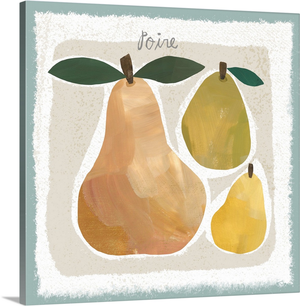 This simple yet elegant fruit study brings a bit of French Country into the home.