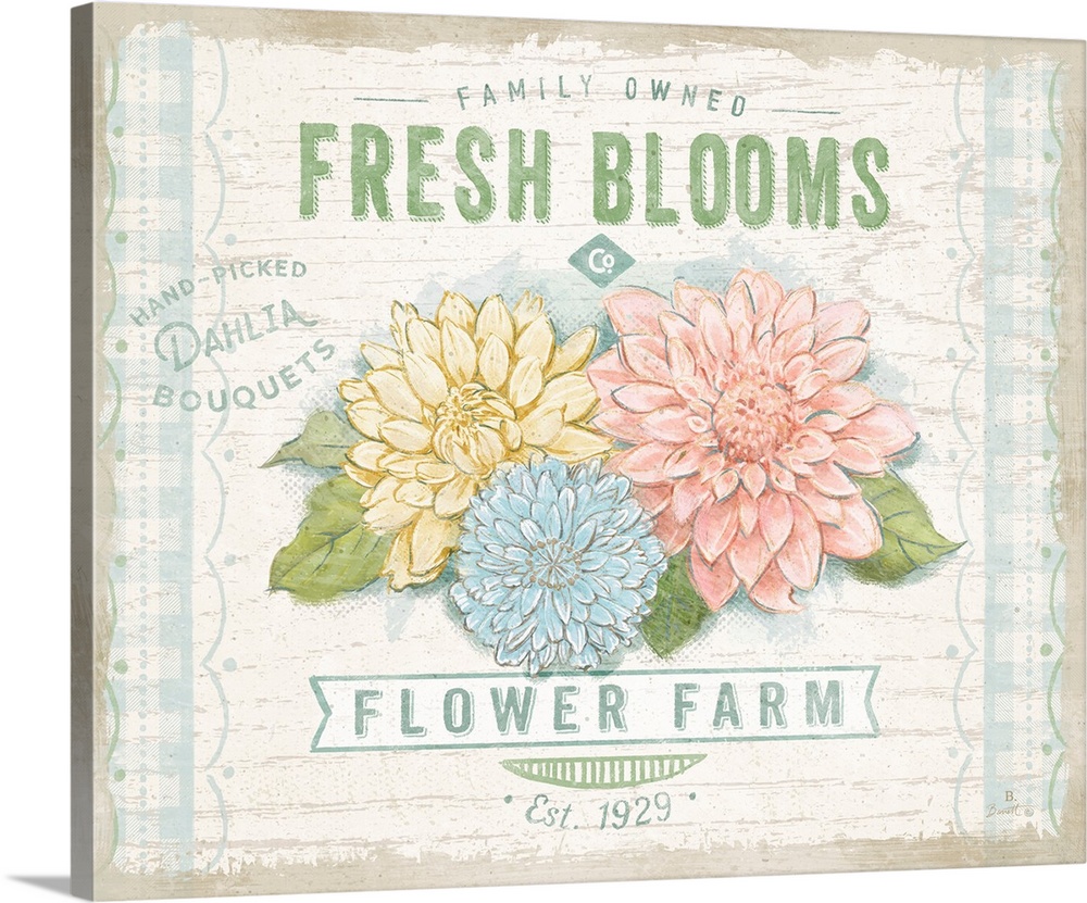 A softly colored bouquet of country flowers for any room.