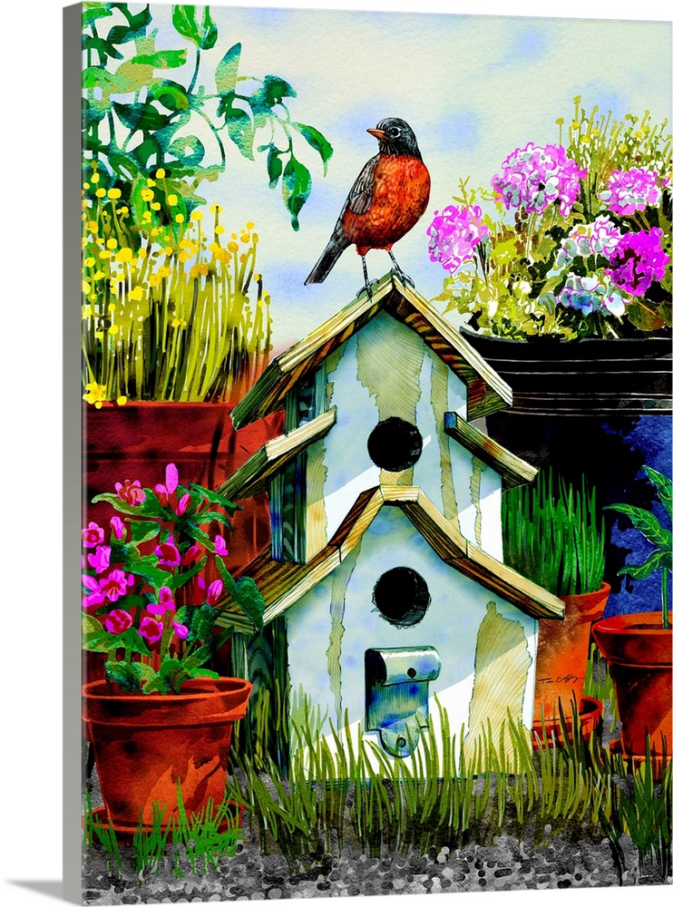 Rustic garden birdhouse will bring the beauty of outdoors in!