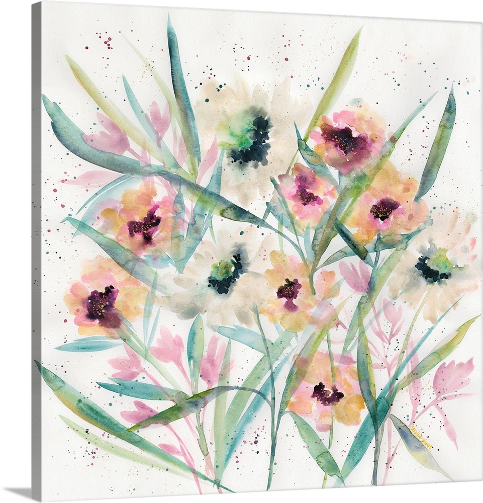 This delicate floral will fit in any style and palette of home decor.