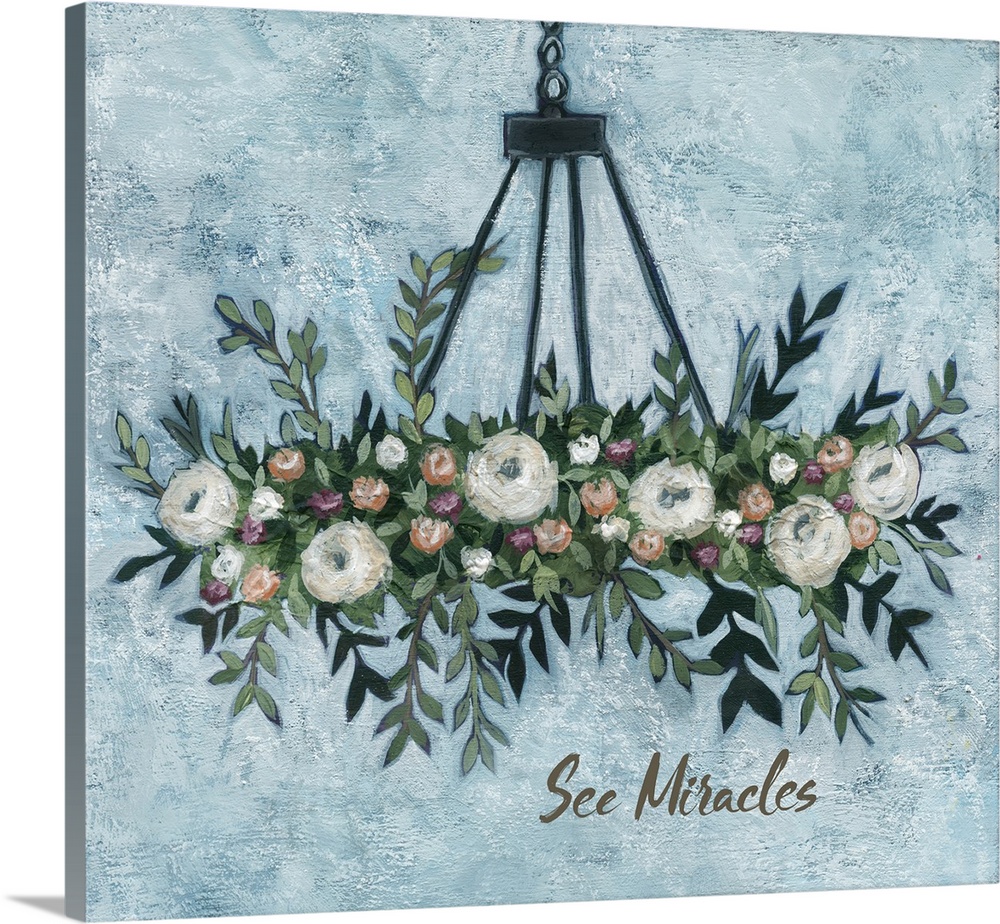 A unique floral chandelier is a beautiful piece of art and a touch of elegant whimsy!