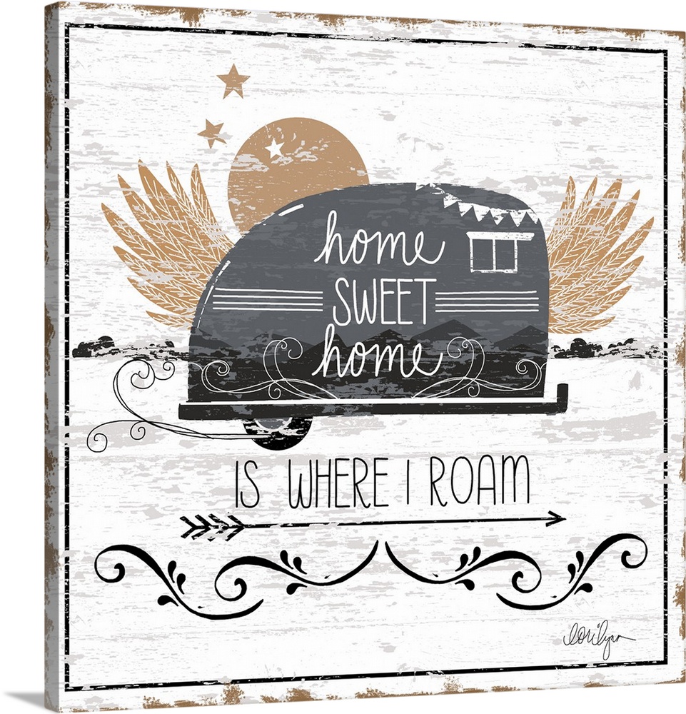 Bring out your inner Happy Camper with this rustic art!