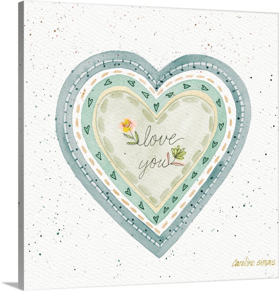 Sweetly rendered heart art that adds a gentle, lovely, and inspirational accent to your decor.