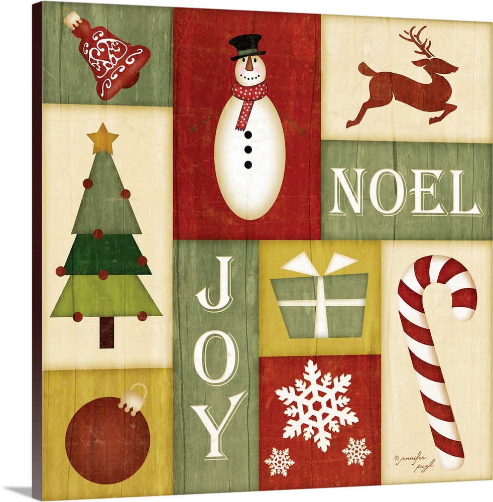 Holiday-themed rustic art.