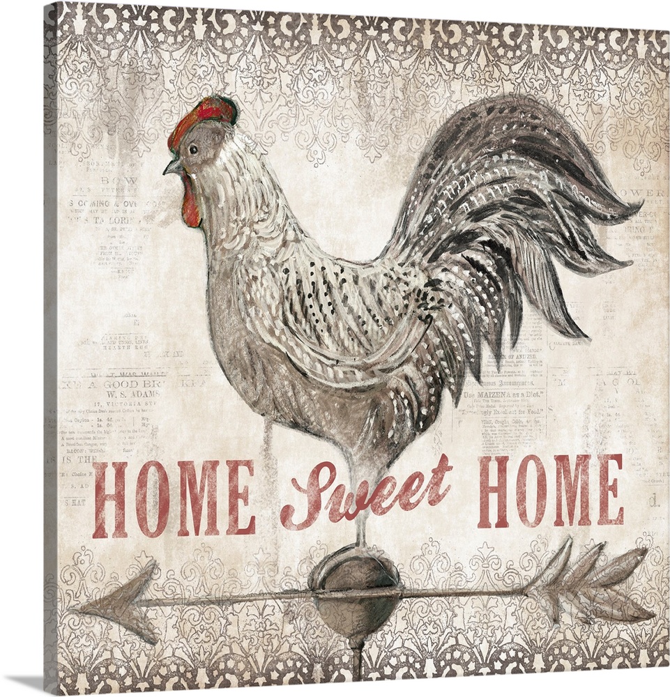 Home Sweet Homethis Rooster on Weathervane is a stylish rustic accent.