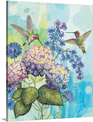Humminbirds & Hydrangeas 1