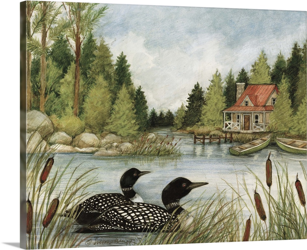 Lovely lake scene evokes a quite time with nature.