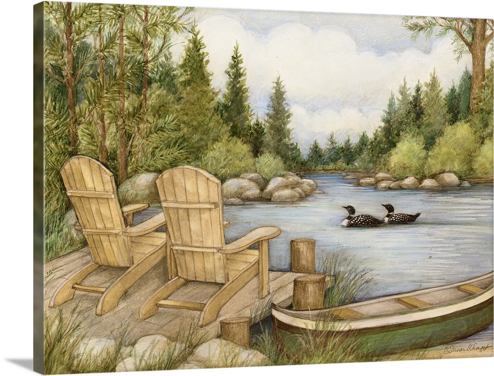 Lovely lake scene evokes a quite time with nature.