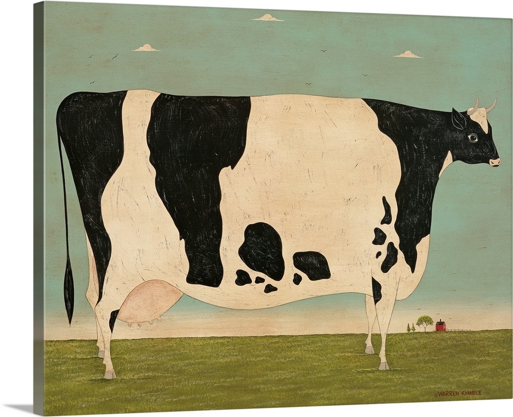 Large Vermont Cow Wall Art, Canvas Prints, Framed Prints, Wall Peels