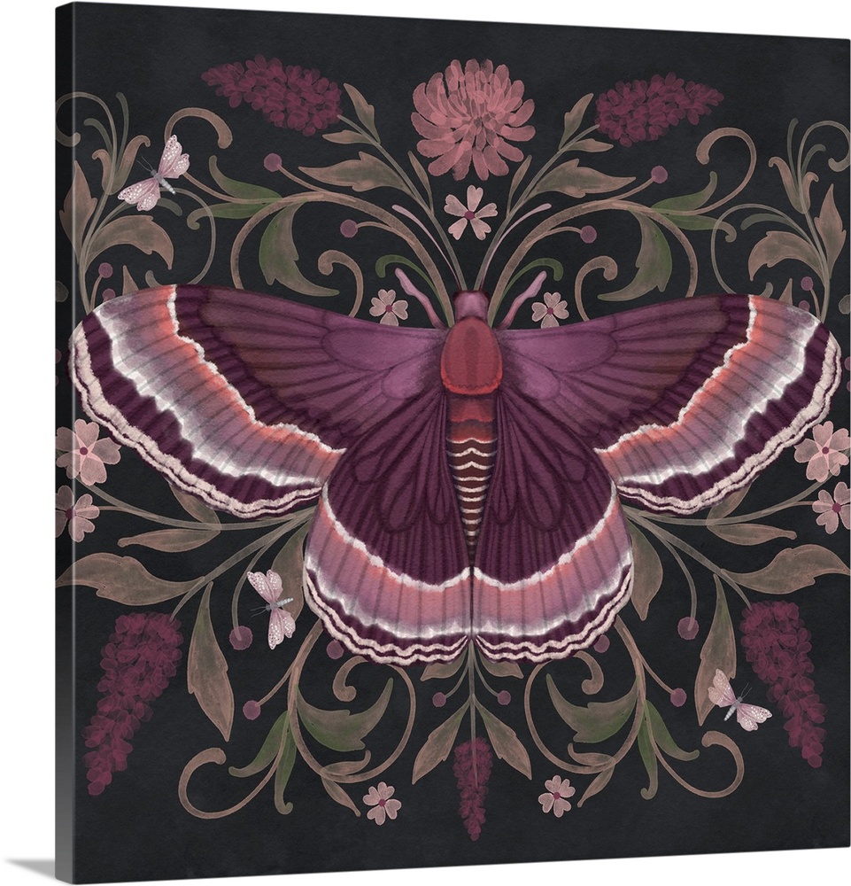 This dusky and evocative moth design taps into the midnight garden trend.