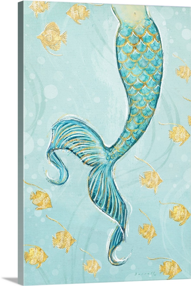 The mermaid maintains her mystery in this lovey image!