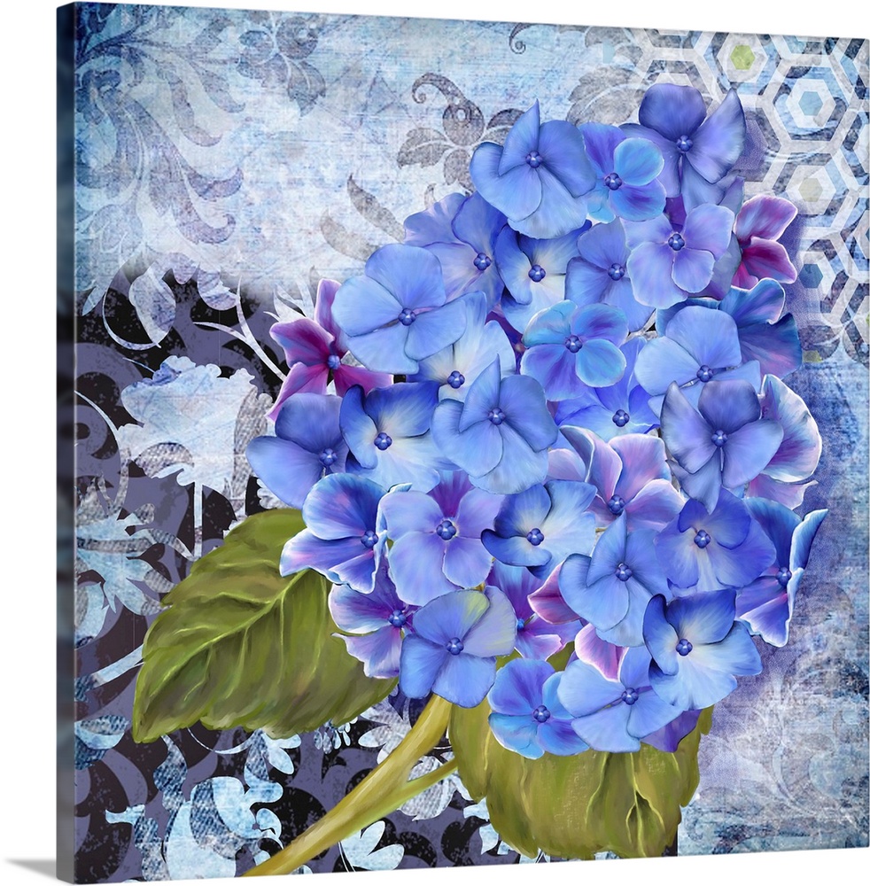 Bold, eye-catching floral image will make impacting decor statement.