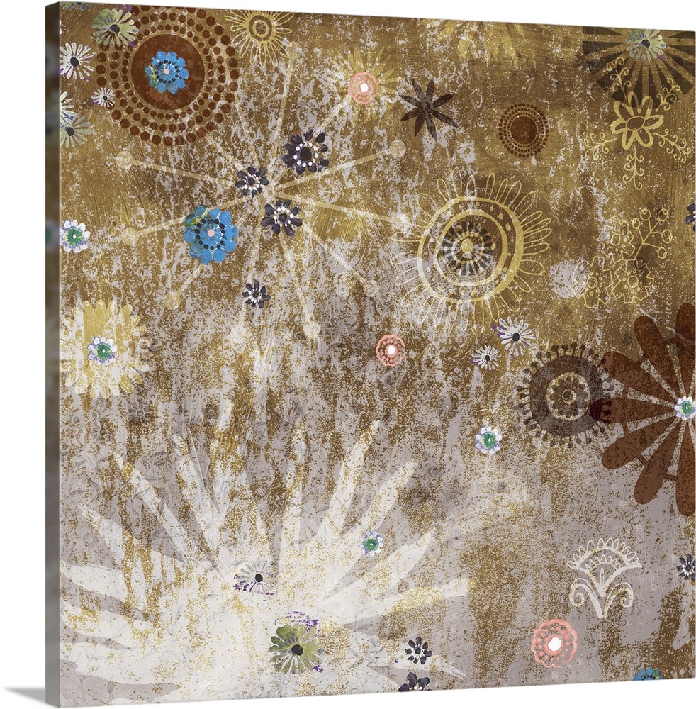Contemporary celestial-inspired art makes a great accent for any room.