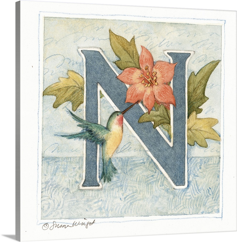 Lovely, soft monogram treatment adds a sweet and personal touch