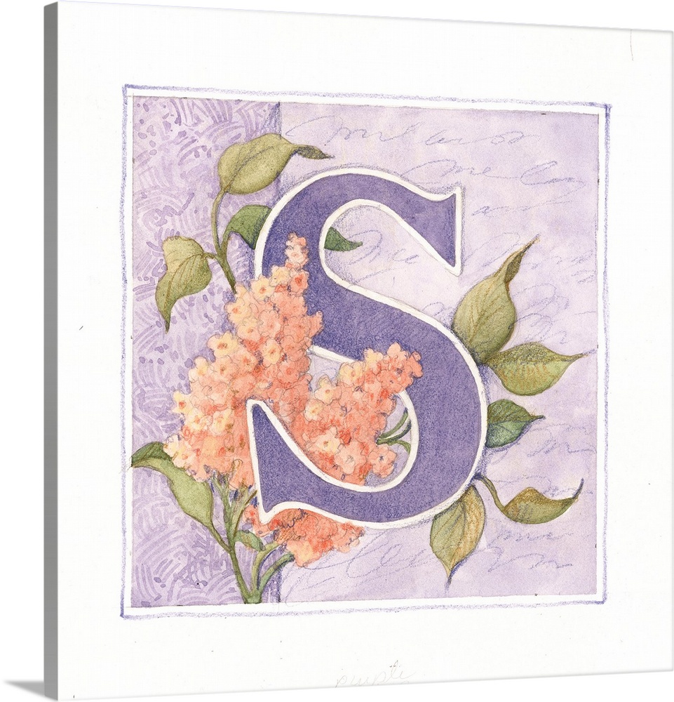 Lovely, soft monogram treatment adds a sweet and personal touch
