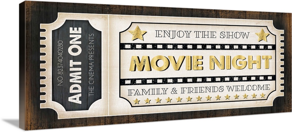 A digital illustration of a movie ticket.
