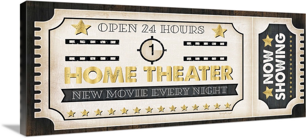 A digital illustration of a movie ticket.
