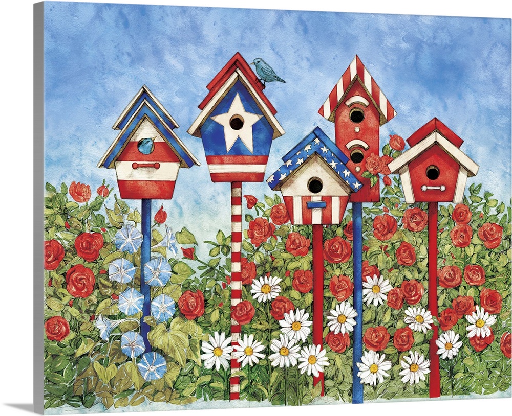Americana birdhouses add patriotic nature touch to home