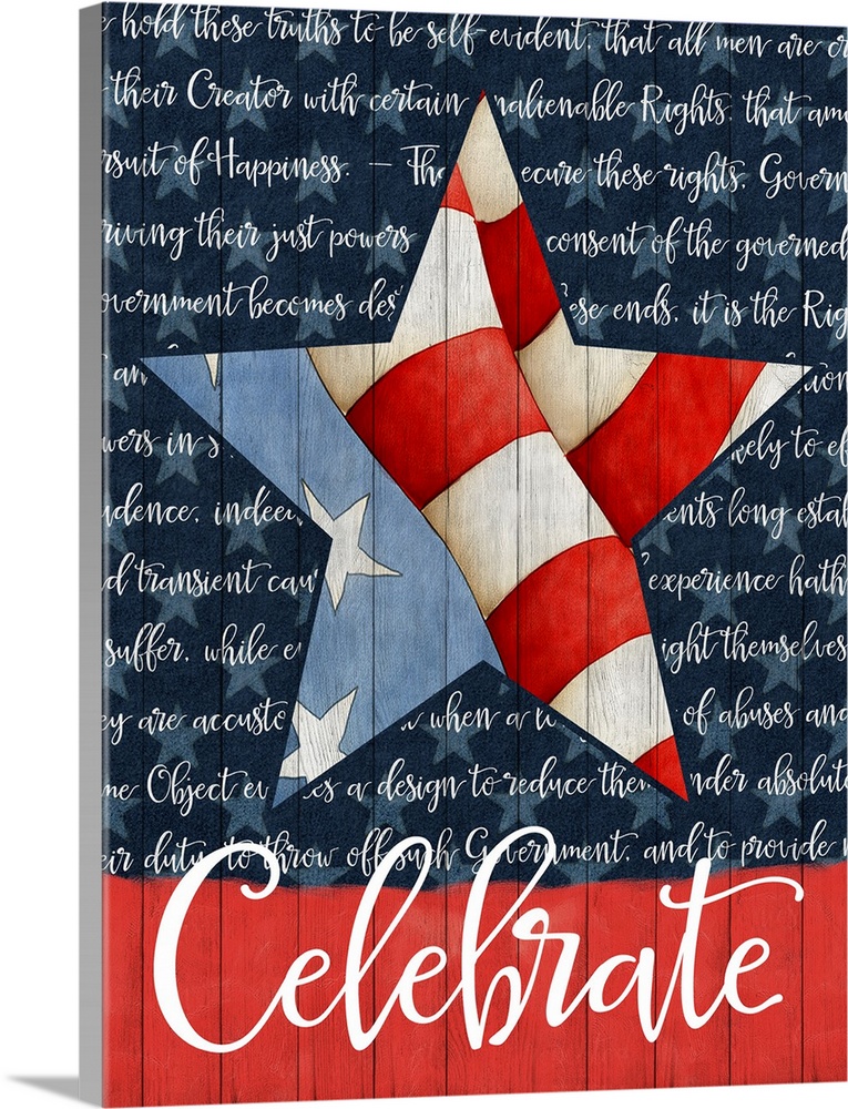 A patriotic star offers a graphic twist on Americana.