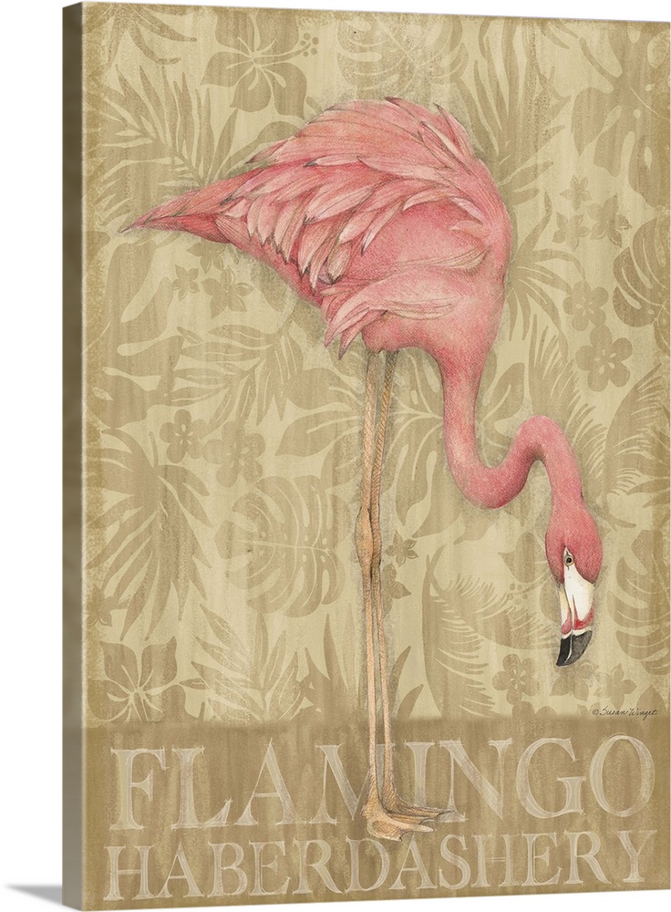 Pink Flamingo Wall Art, Canvas Prints, Framed Prints, Wall Peels