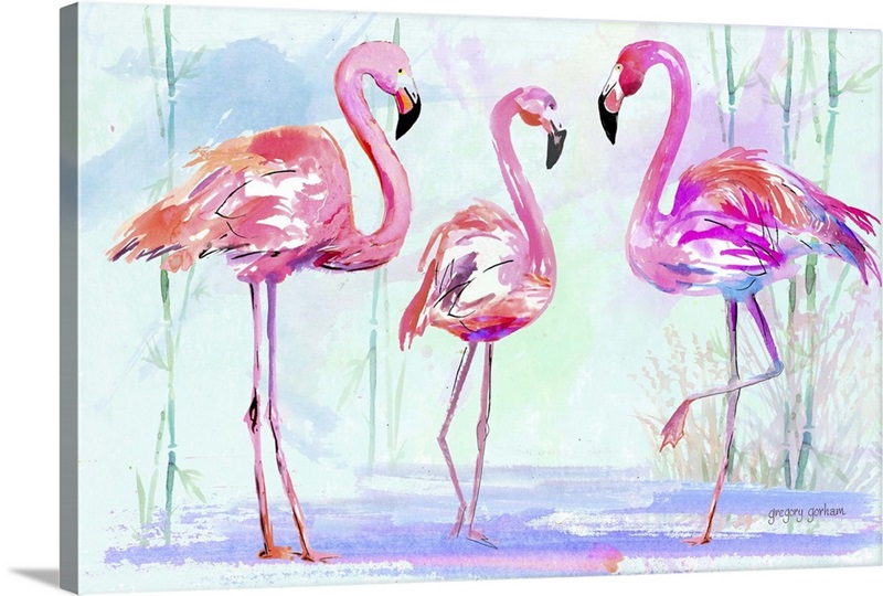 Pink Flamingo Trio | Great Big Canvas