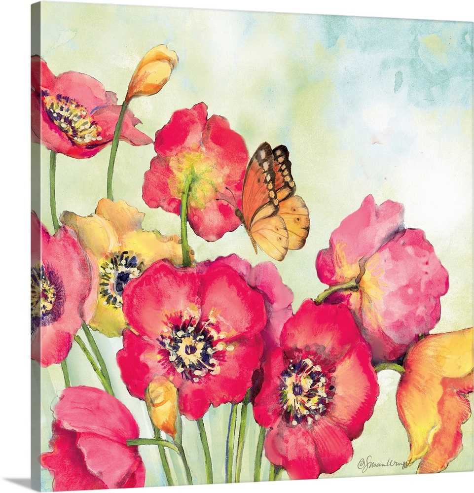 Beautiful and colorful poppies will add a vibrant accent to any room.
