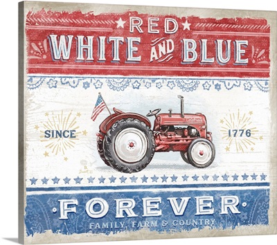 Red, White, & Blue Tractor