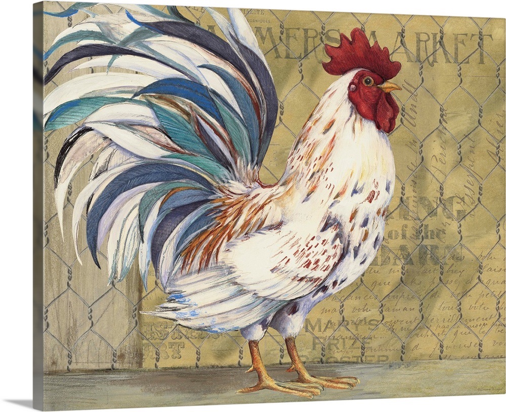 Rooster Chicken Wire Wall Art Canvas Prints Framed Prints Wall Peels Great Big Canvas