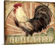 image thumbnail of Sophisticated country rooster on burlap seed bag treatment
