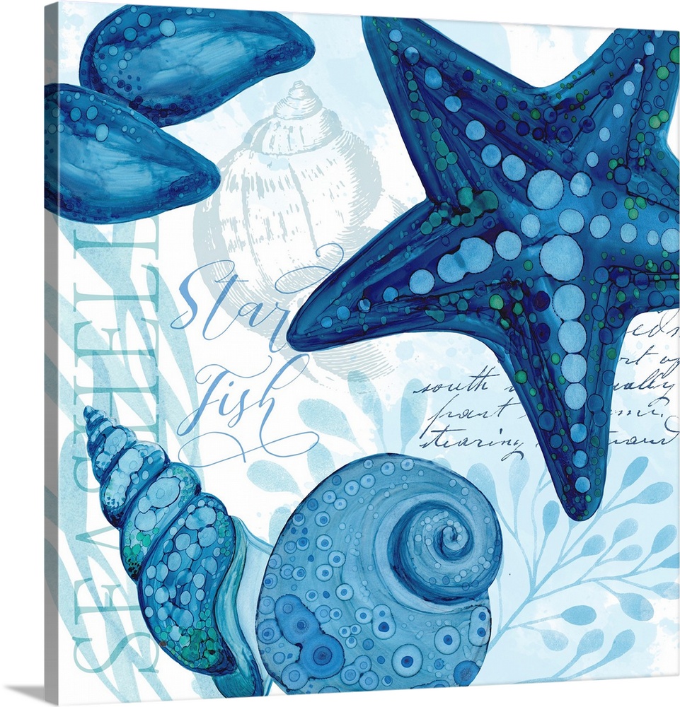 The beauty of ocean life is on display with this blue-toned starfish scene.