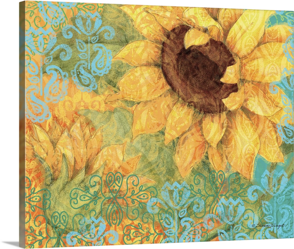 Big and bold sunflower will make a splash on any wall!