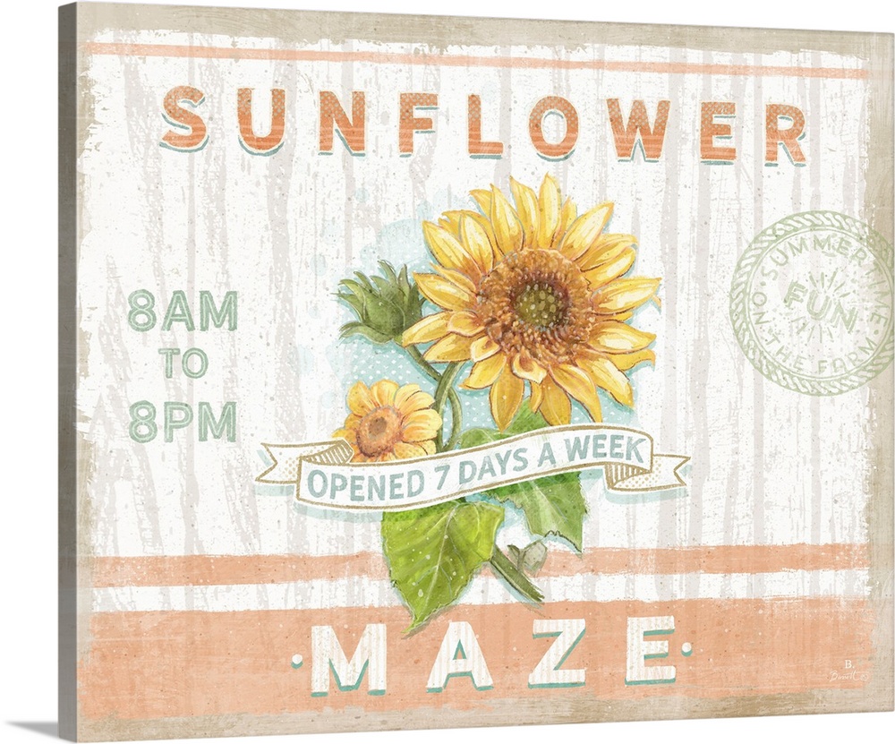 This fall motif captures the fun of a sunflower maze.