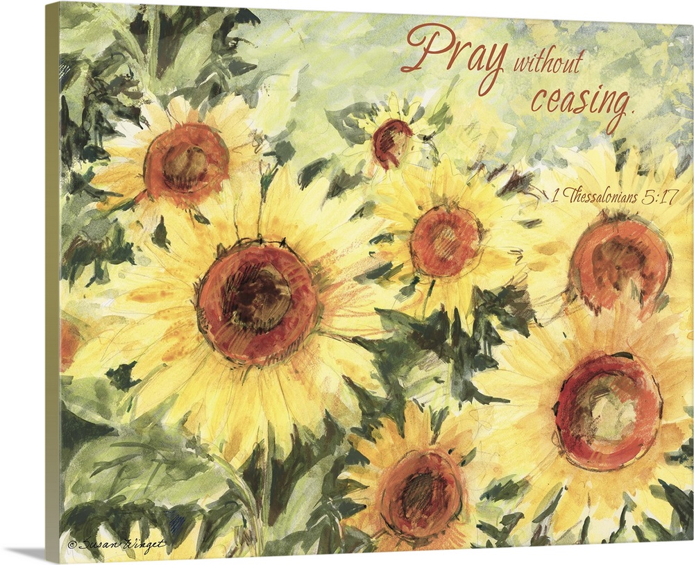 Lovely floral art with inspirational message from scripture.