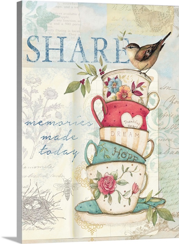 Tea Cups Wall Art, Canvas Prints, Framed Prints, Wall Peels Great Big